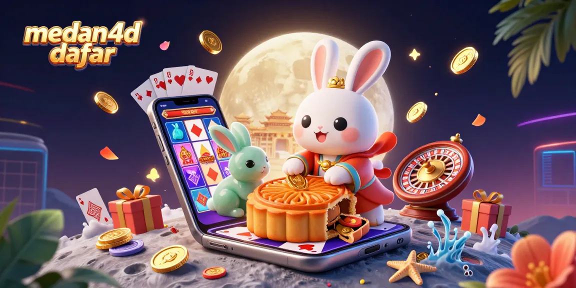 Permainan slot menarik di medan4d daftar dengan kelinci bulan dan koin emas bersinar