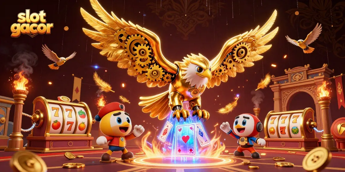Memenangkan slot gacor dengan karakter elang emas futuristik di arena kasino penuh keseruan.
