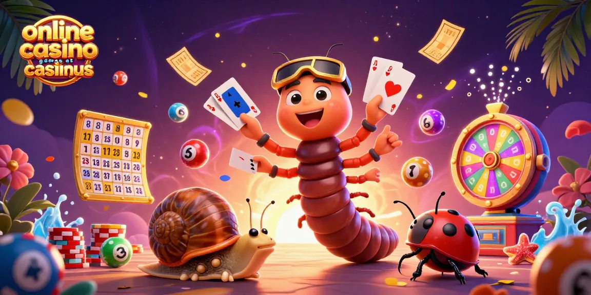 Experience thrilling online casino games at casinous with a whimsical 3D animated scene full of action.