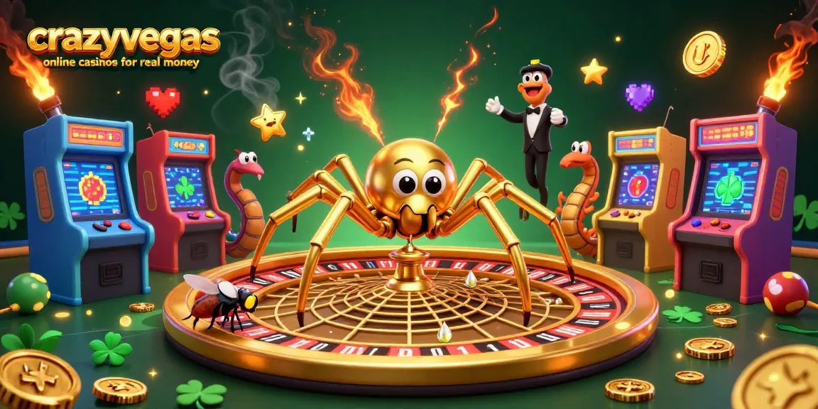 Experience the thrill of crazyvegas online casinos for real money with vibrant casino-themed digital art.
