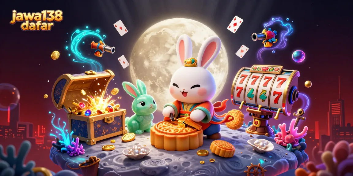 Gali informasi tentang jawa138 daftar dengan ilustrasi kasino yang menampilkan simbol slot dan karakter imajinatif.